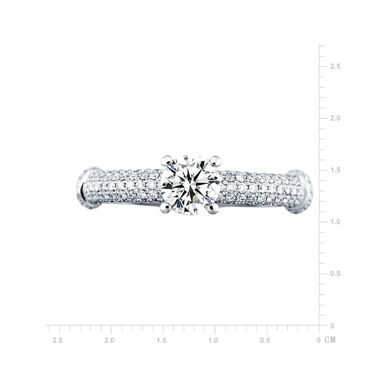 Anello di Fidanzamento Donna Bambù Prestigio - Oro Bianco & Diamanti VS/G | Gemperles - 2