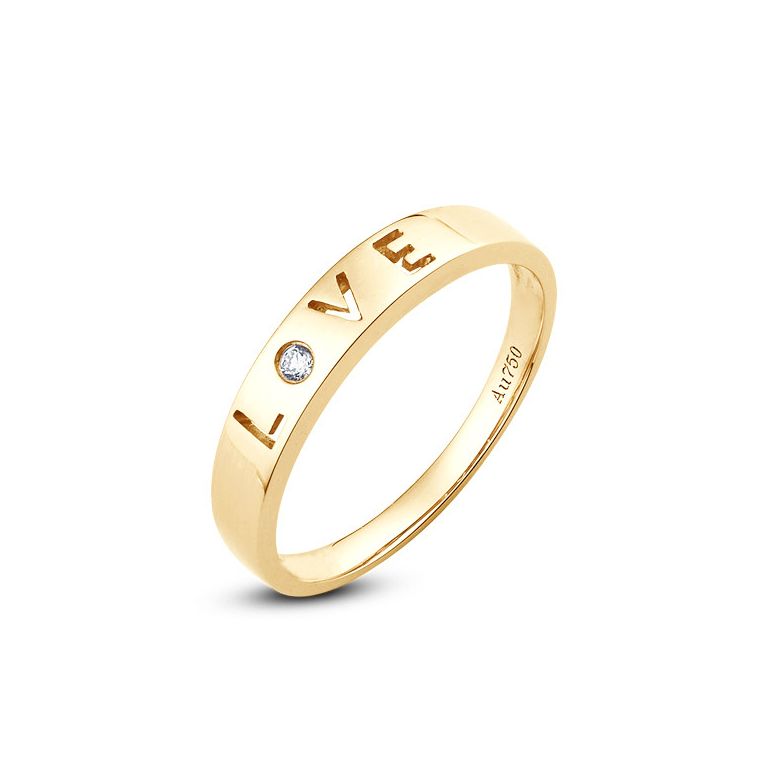 Coppia di Fedi Nuziali Love Actually & Éternity - Oro Giallo e Diamante - 2