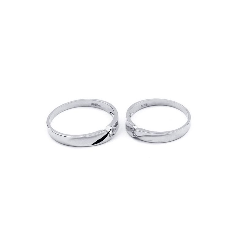 Fede Nuziale Uomo Merlin - Platino e Diamante VS/G - 3