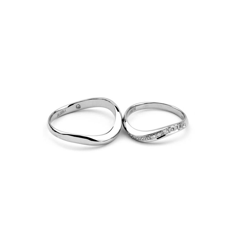 Fedi Nuziali Garance & Ginger - Anelli Platino & Diamanti - 2