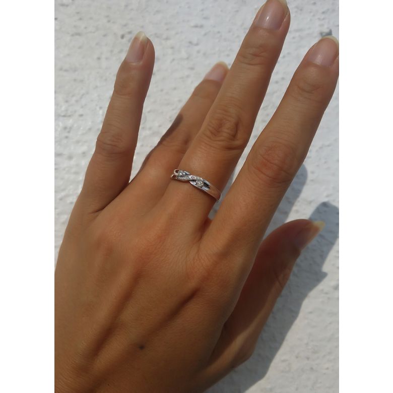 Fede Nuziale da Donna Monika - Platino e Diamanti - 3