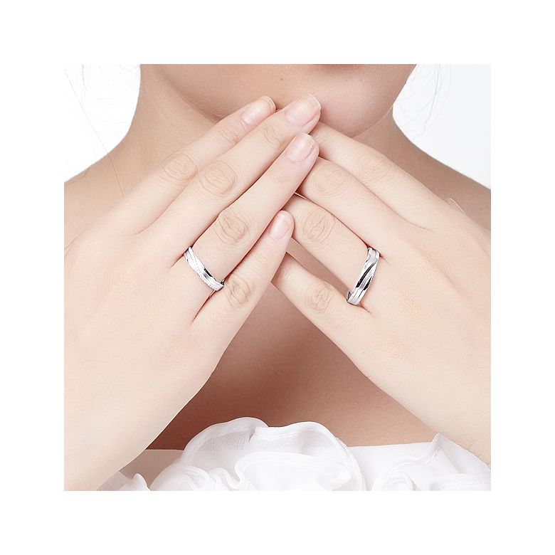 Fedi Nuziali Mignonne & Bhalcan - Oro Bianco 18kt e Diamanti - 3