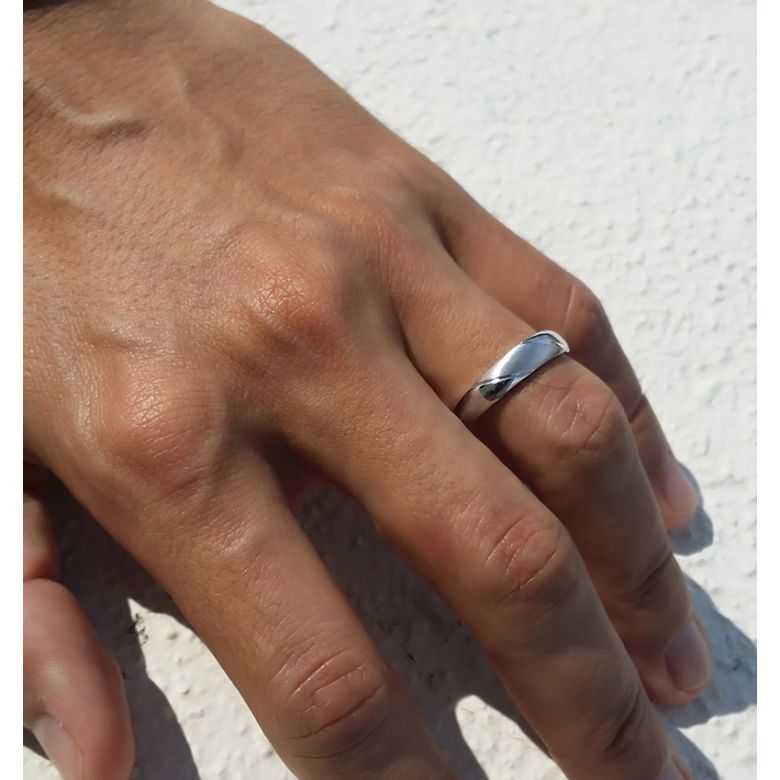 Fedi Nuziali Attorno A Me - Oro Bianco e Diamanti - 6