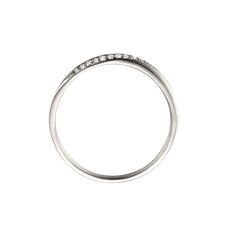 Fede Nuziale da Donna Téa - Oro Bianco e Diamanti - 6