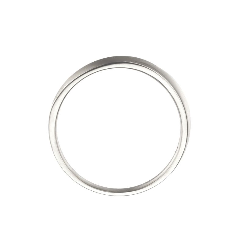 Fede Nuziale da Uomo Ovidio - Platino e Diamante Interno - 6