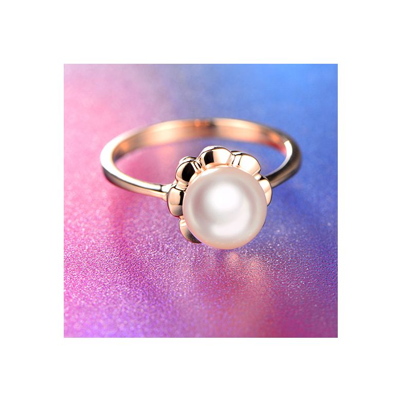 Anello Fiore - Oro Rosa e Perla Akoya - 2
