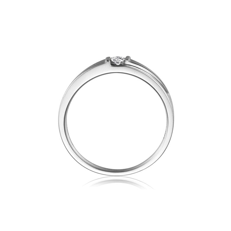 Fede Nuziale da Donna Clair De Lune - Platino, Diamante - 3