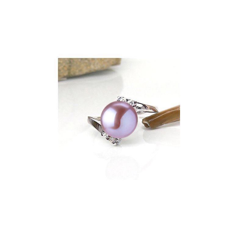 Anello Cyrano - Oro Bianco 18kt e Perla d'Acqua Dolce - 9