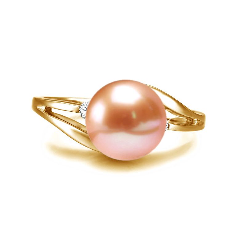 Anello Feuilles de Style - Oro Giallo 18kt e Perla d'Acqua Dolce - 5