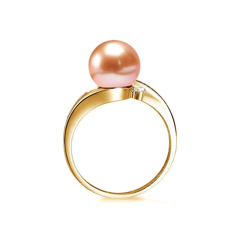 Anello Feuilles de Style - Oro Giallo 18kt e Perla d'Acqua Dolce - 6