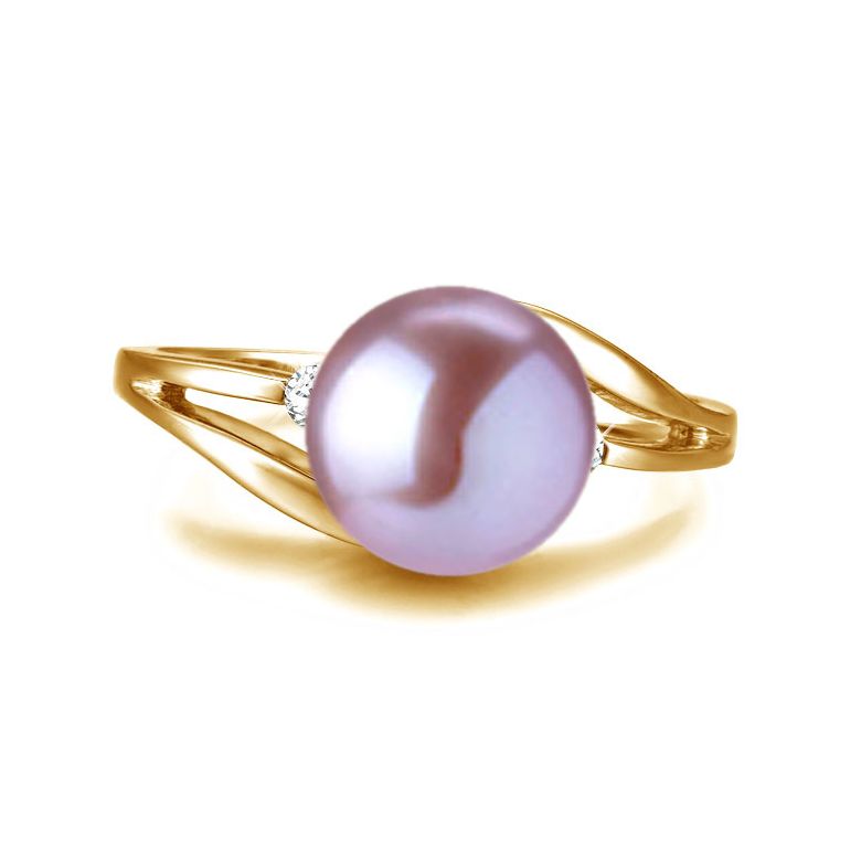 Anello Feuilles de Style - Oro Giallo 18kt e Perla d'Acqua Dolce - 8
