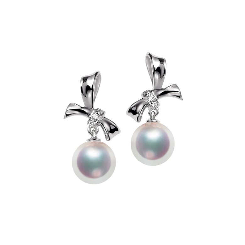 Ciondolo e Orecchini Itsuka - Parure Oro Bianco & Perle Akoya - 7