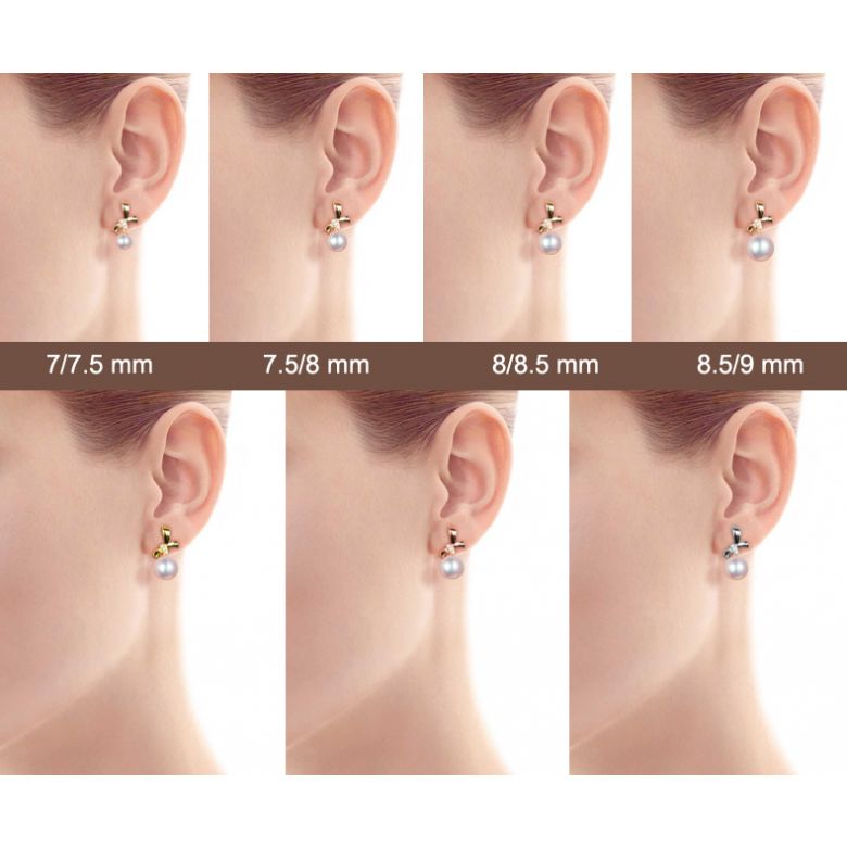Ciondolo e Orecchini Itsuka - Parure Oro Bianco & Perle Akoya - 4