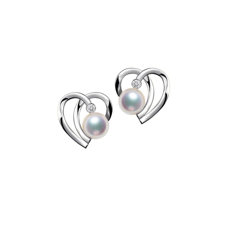Ciondolo e Orecchini Chiaky - Parure Oro Bianco & Perle Akoya - 5