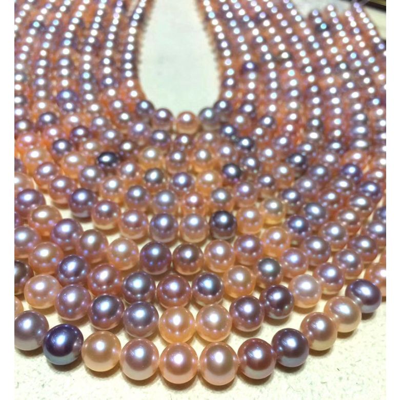 Parure Perle Miste Capucine - Collana e Braccialetto 6.5/7mm - 2