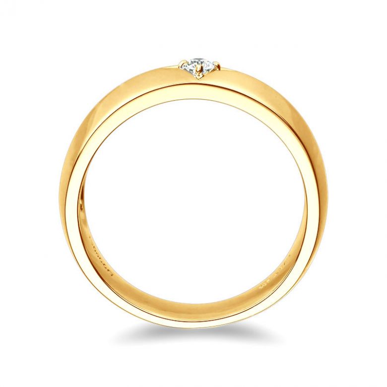 Anello per Uomo in Oro giallo 18ct. Diamante centrale | Borgia - 6