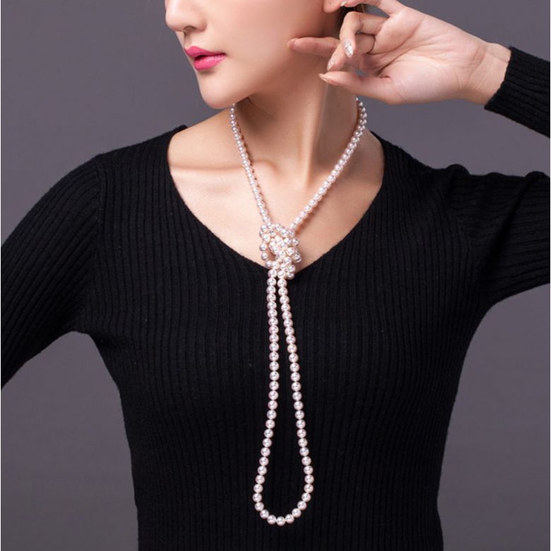 Collana Chizuka - Perle Akoya Bianche Giappone - 7.5/8mm, AAA - 3