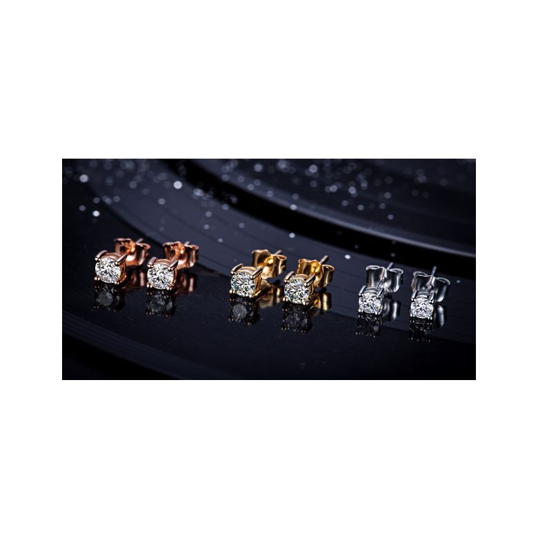 Orecchini Fedor - Punto Luce da Donna in Oro Bianco con Diamante - 9
