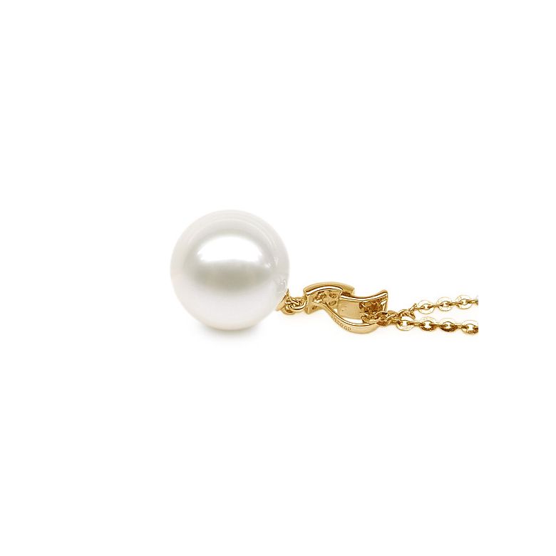 Ciondolo Xilo - Oro Giallo, Perla d'Acqua Dolce e Diamanti - 3