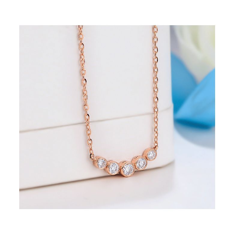Collana Ciondolo Quintessenza - Oro Rosa & Diamanti 0.26ct | Gemperles - 3