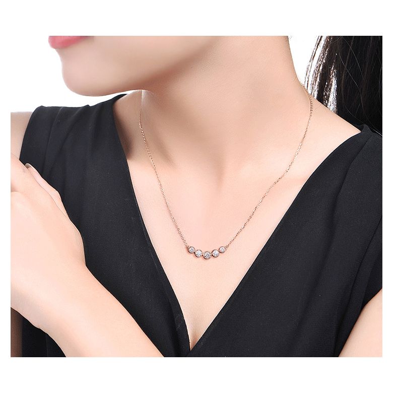 Collana Ciondolo Quintessenza - Oro Rosa & Diamanti 0.26ct | Gemperles - 2