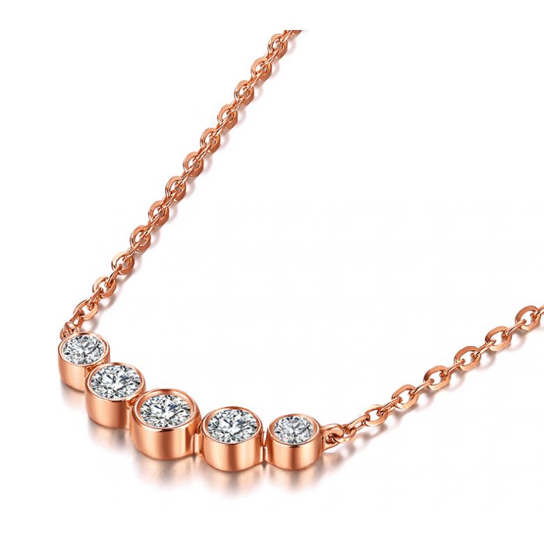 Collana Ciondolo Quintessenza - Oro Rosa & Diamanti 0.26ct | Gemperles - 4