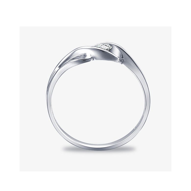 Anello di Fidanzamento Taylor - Oro Bianco & Diamante Solitario | Gemperles - 6