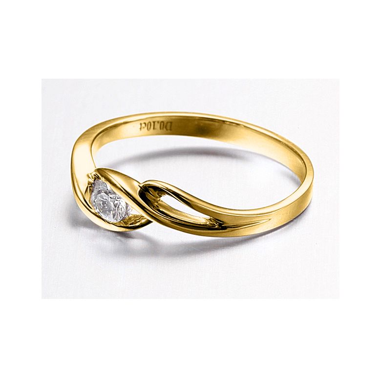 Anello di Fidanzamento Taylor - Oro Giallo & Diamante Solitario | Gemperles - 3
