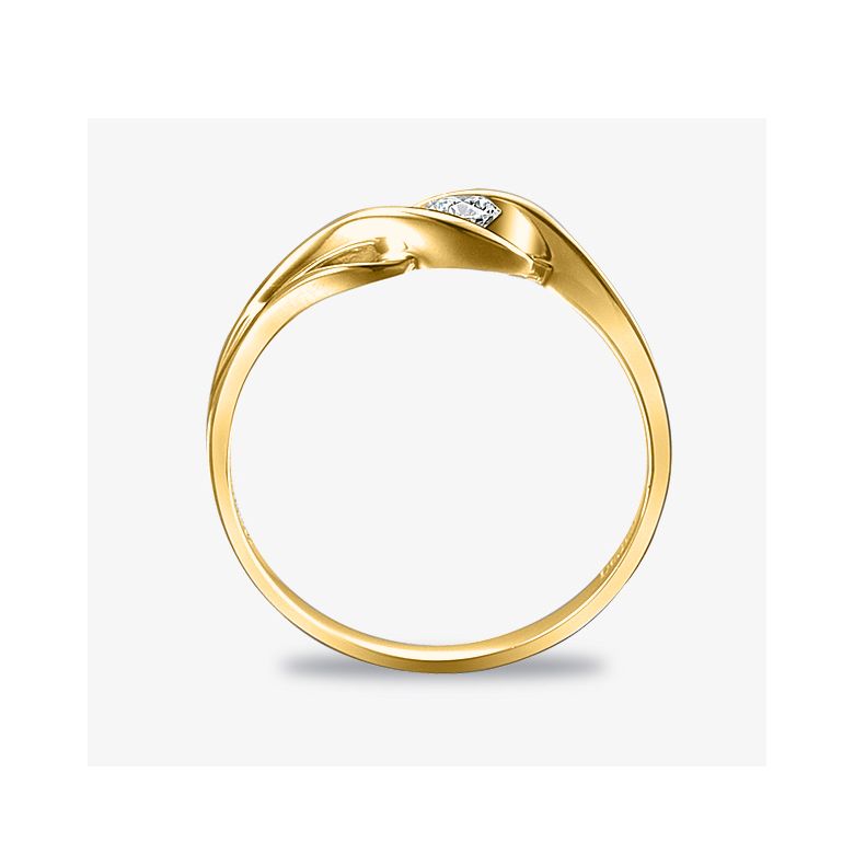 Anello di Fidanzamento Taylor - Oro Giallo & Diamante Solitario | Gemperles - 4