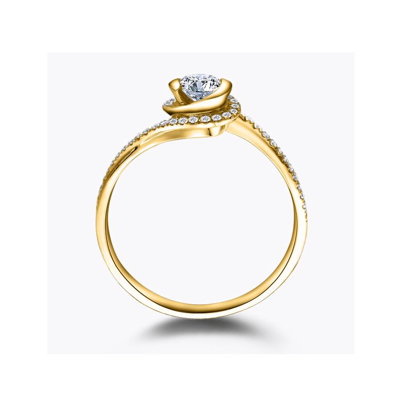 Anello Solitario Composto Ti Appartengo - Oro Giallo & Diamanti | Gemperles - 3