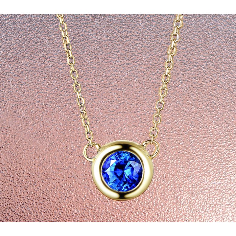 Ciondolo Soli Blue - Oro Giallo & Zaffiro - 4