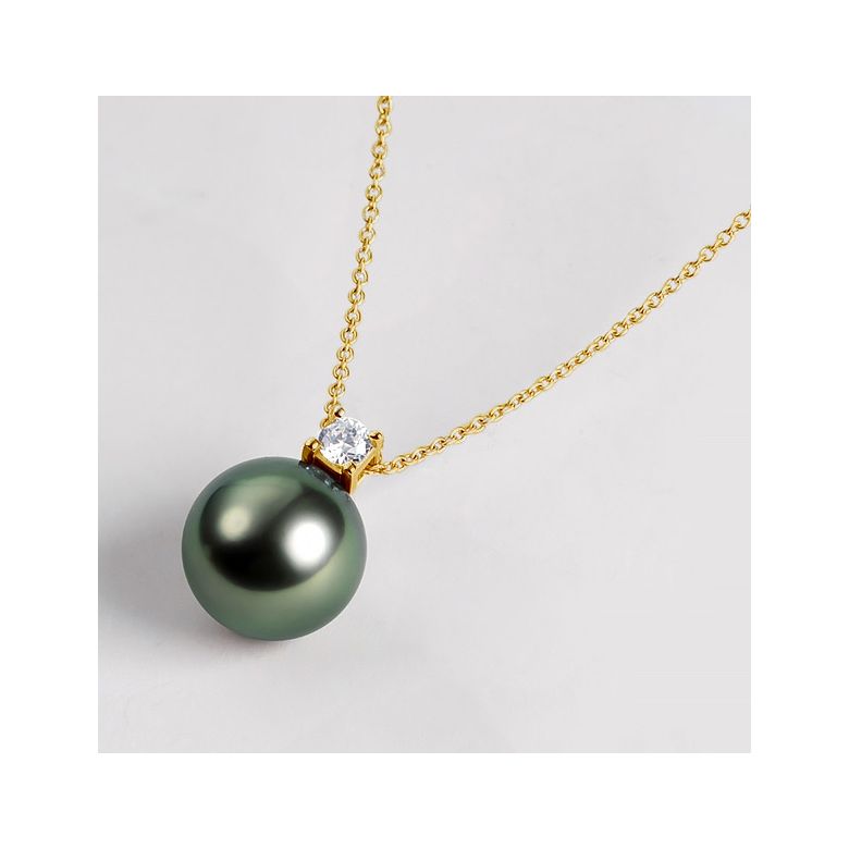 Ciondolo Ginza - Oro Giallo 18kt, Diamante e Perla di Tahiti - 3