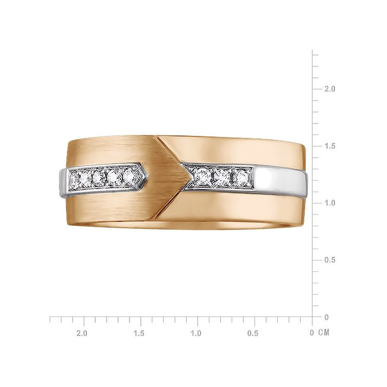 Anello Uomo in Oro giallo, bianco e Diamanti | Camillo - 2